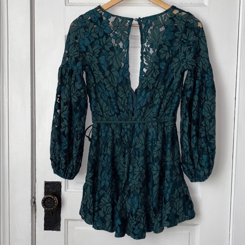 SHOWPO FAUX WRAP LACE MINI DRESS - Picture 6 of 10
